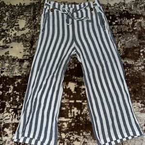 French Laundry Black and White Casual Striped Bottoms